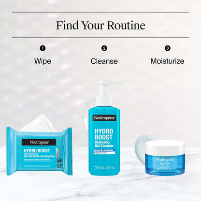 Neutrogena Hydro Boost Cleansing Wipes Makeup Remover, 25 Ct