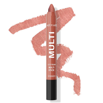 wet n wild Color Icon Cream Eyeliner Eyeshadow Multi-Stick, Moisturizing, Nourishing Velvety Cream-to-Powder Buildable & Blendable Formula, Cruelty-Free & Vegan - Brown Sugar