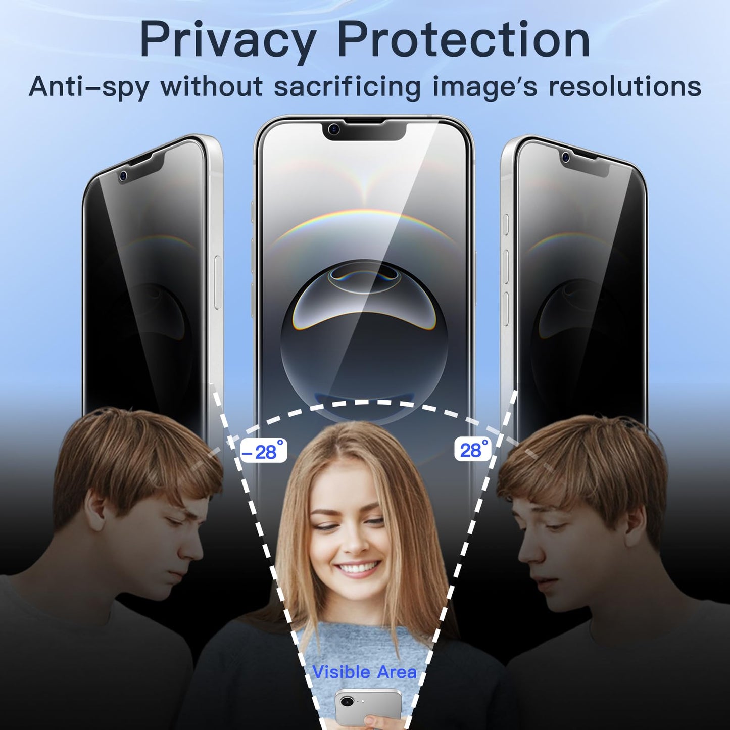 JETech Privacy Screen Protector for iPhone 17 Pro Max, 2-Pack