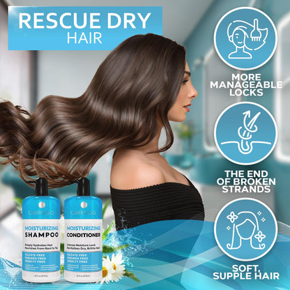Caffeine Shampoo and Conditioner Set - Volumizing Products for Women and Men - Thickening, Volume Boosting Formula for Thinning and Fine Hair - Sulfate Free, No Parabens - Hydrating, Salon Grade