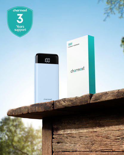 charmast Power Bank Portable Charger with Reinforced Built-in 4 Cables