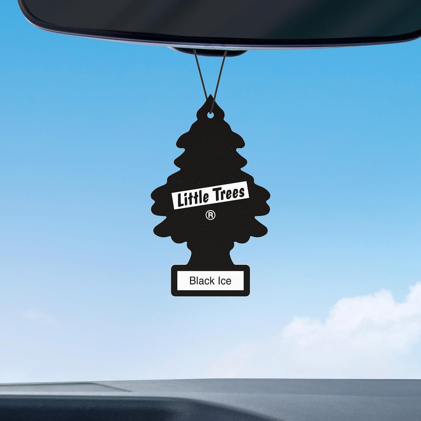 LITTLE TREES Car Air Freshener | Hanging Tree Provides Long Lasting Scent for Auto and Home | Black Ice, 24 Air Fresheners