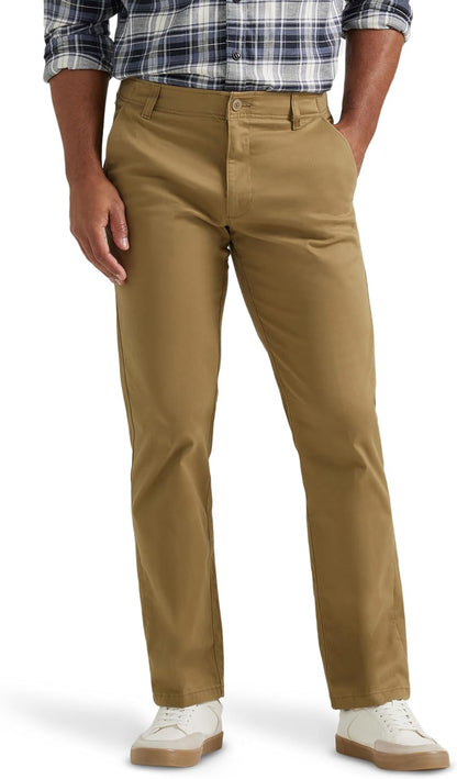 Lee Men's Extreme Motion Flat Front Regular Straight Pant