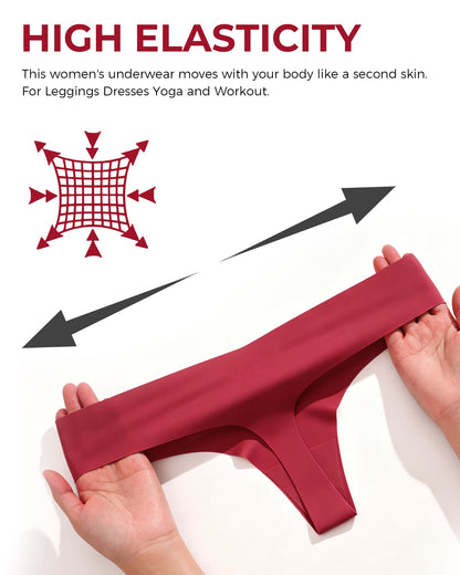 Take Talk Underwear Womens 9 Pack Seamless Thongs No Show Workout Panties