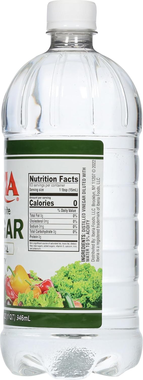 Iberia All Natural Distilled White Vinegar, 1 Gallon - 5% Acidity