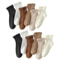 Hstyle 6 Pairs of Ruffle Socks Women, Cute Ruffle Ankle Socks