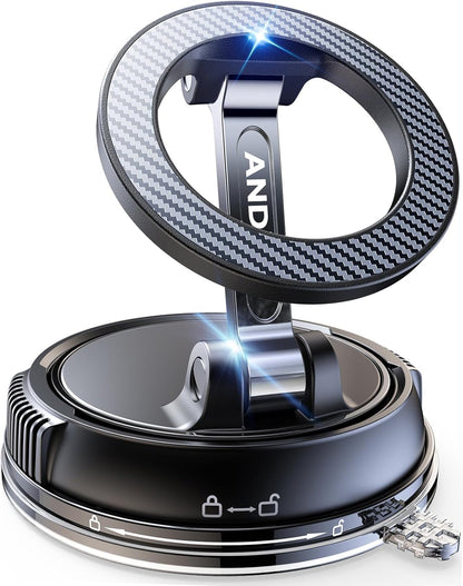 ANDERY Car Phone Holder for Magsafe [78+LBS Strongest Suction & 2400gf Strongest Magnetic] 360° Adjustable Car Phone Mount, Phone Holders for Your Car for iPhone 17-12 Pro Max Air Plus (Carbon Fiber)