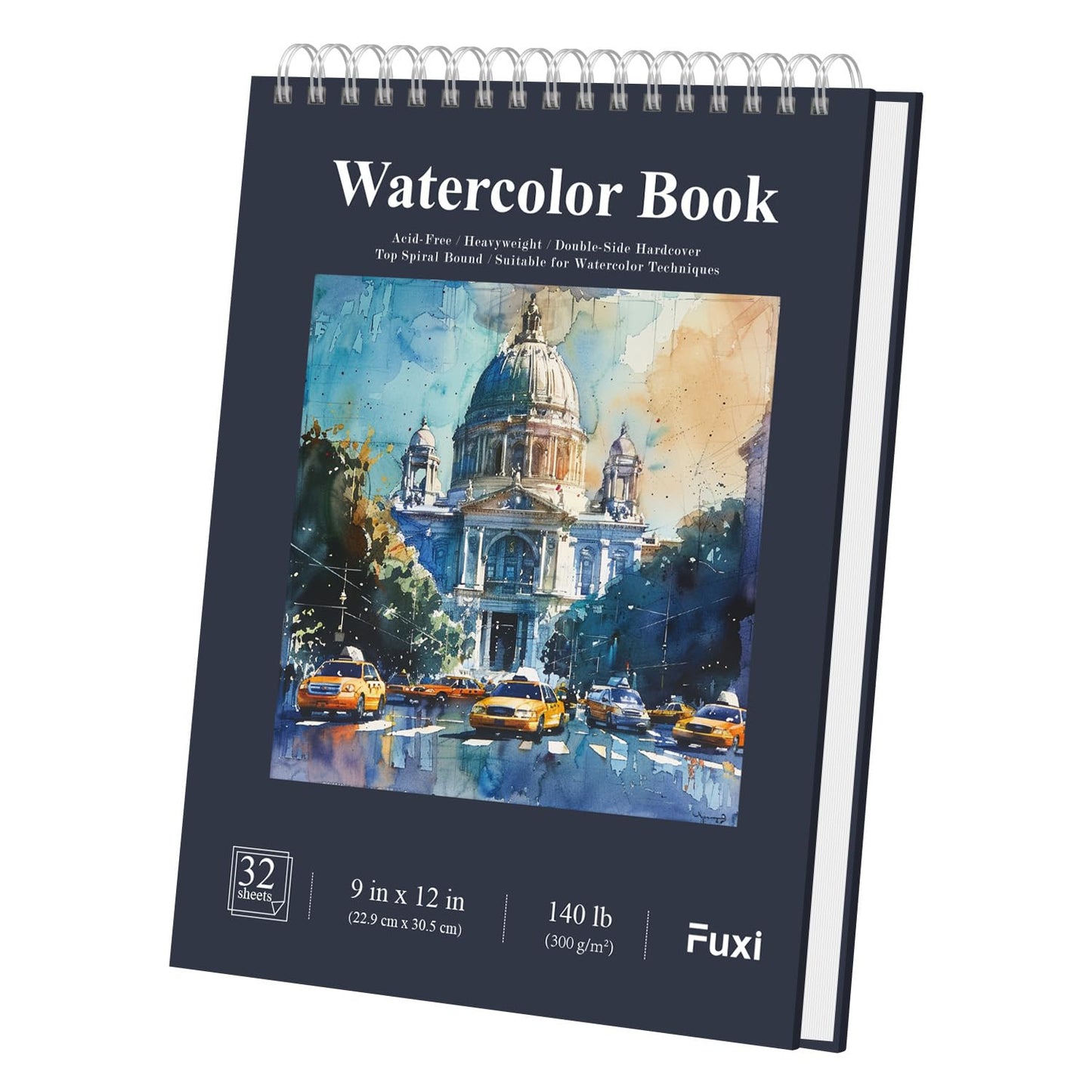 Fuxi 9" x 12" Sketch Book_Top Spiral Bound Sketchbook_100Sheets 68lb/100gsm