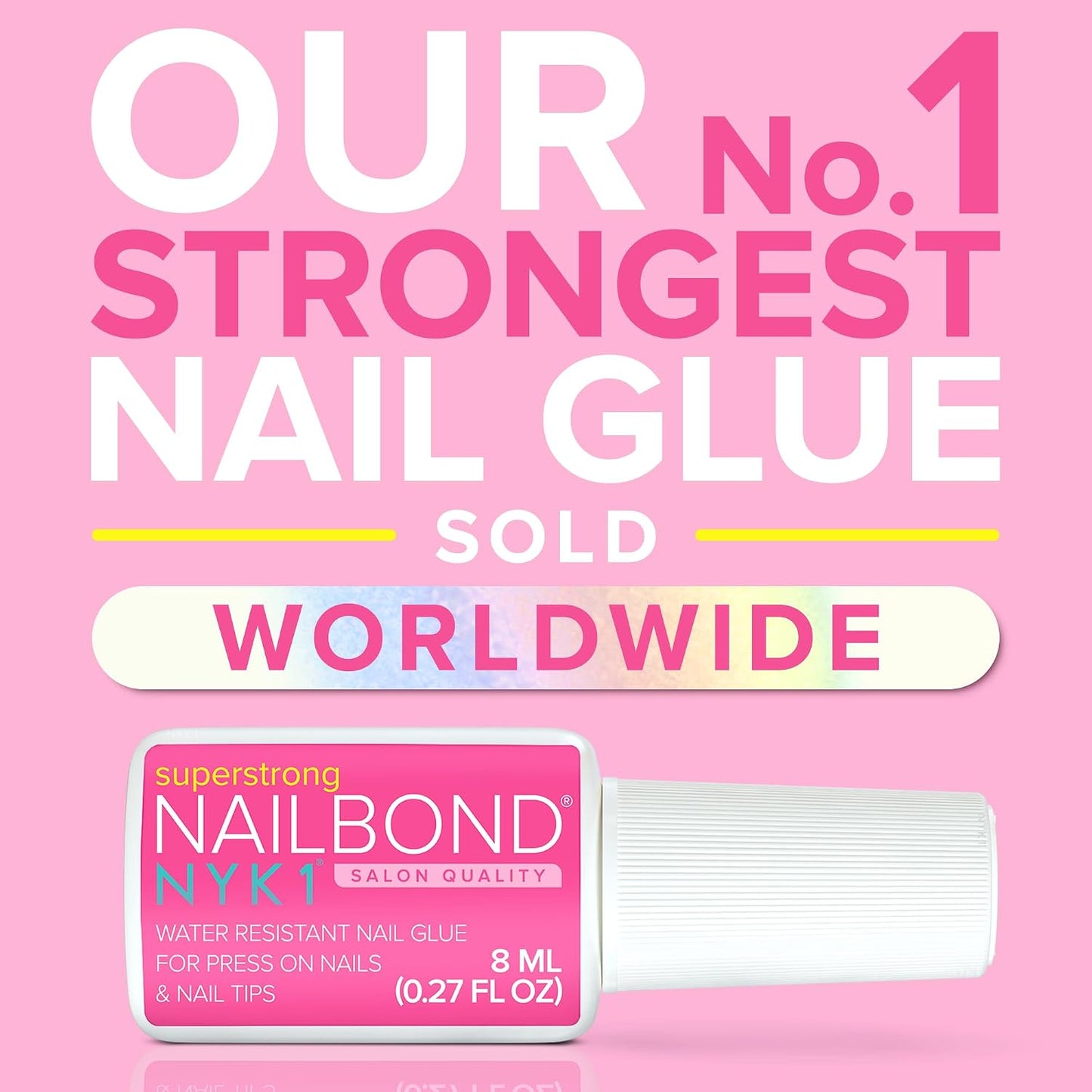 NYK1 Super Strong Nail Glue for Press On Nails, Nail Tips & Acrylics | 8ml