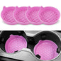 SINGARO Car Cup Holder Coaster, Silicone Cup Holder Insert, Universal Non-Slip Cup Holders, Car Accessories Interior for Women and Man Interior Sets 4 Pack Black