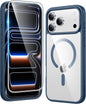 FNTCASE for iPhone 17 Pro Case Clear Magnetic with Screen Protector