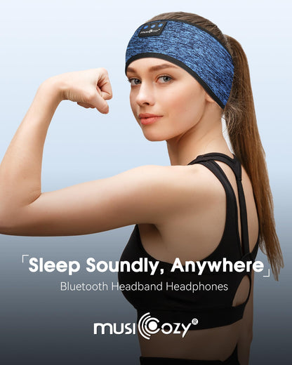 MUSICOZY Sleep Headphones Bluetooth Headband Headphones for Side Sleepers