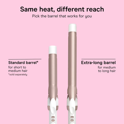 Conair Curling Iron, Double Ceramic, 1" Barrel, White/Rose Gold