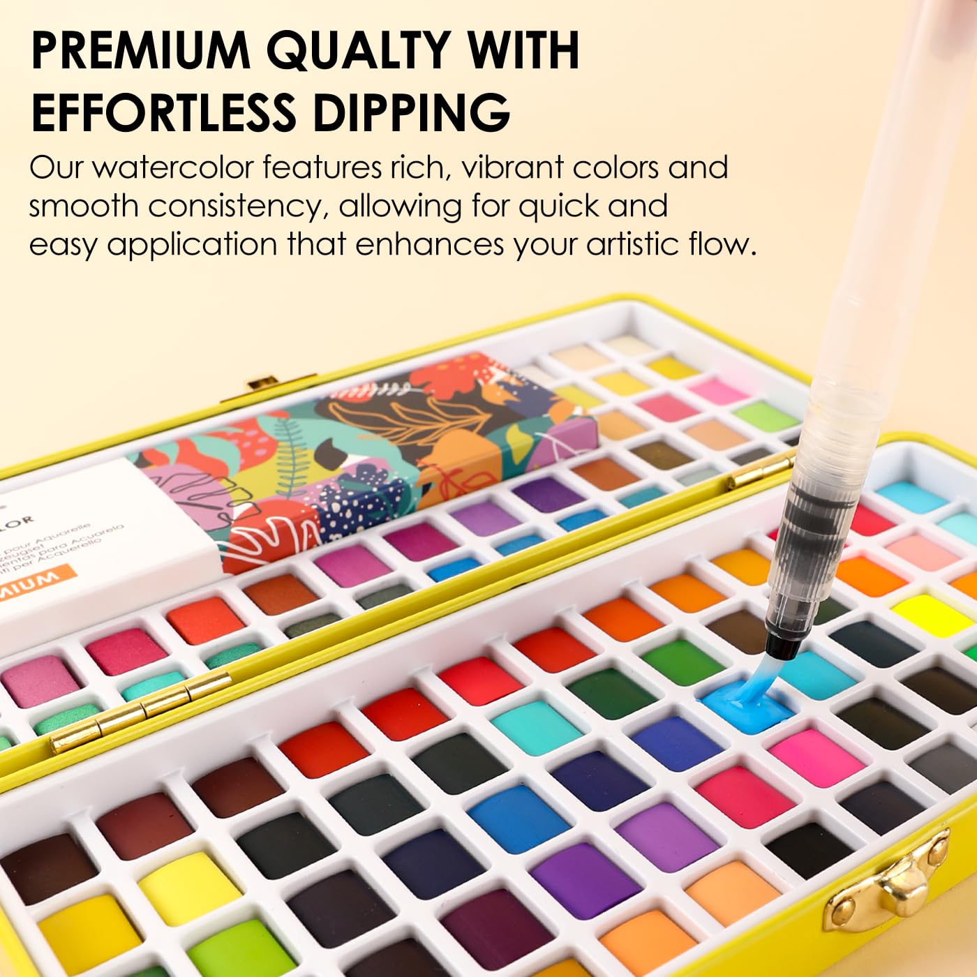 Grabie 50 Color Watercolor Paint Set with Brush Pens