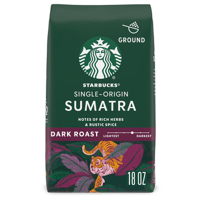 Starbucks Ground Coffee, Dark Roast Coffee, Italian Roast, 100% Arabica, 1 bag (18 oz)