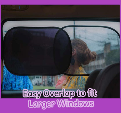 Car Window Shades - Certified 99.79% UVA & 99.95% UVB sun protection. Award winning car sun shade for side windows. 4 Pack (2 Transparency options) 20" x 12" -window shade for car baby by Kinder Fluff
