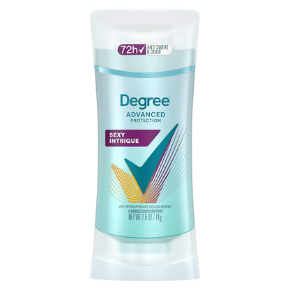 Degree Antiperspirant Deodorant Sexy Intrigue 72-Hour Sweat & Odor Protection Antiperspirant Deodorant For Women with Body Heat Activated Technology 2.6 oz (Pack of 2)