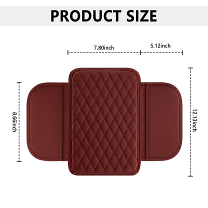 Stacool Upgraded Car Center Console Cover,Microfiber Leather Car Armrest Cover Cushion with 2 Storage Bags,Universal Car Armrest Storage Box (Black)