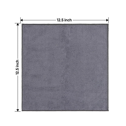 HOMEXCEL Microfiber Cleaning Cloth 12 Pack, 12.5 x 12.5 inch Microfiber Towels for Cars, Ultra Absorbent Washing Cloth, Lint Free Streak Free Cleaning Rags for Car, Kitchen, and Window (Grey)