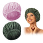 Edoneery Shower Caps for Women Reusable Waterproof, Shower Hair Cap