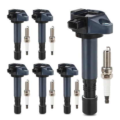 UF667 Ignition Coil & ILZFR6D11 Double Iridium Spark Plug for BMW 2.5-6.0L