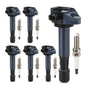 UF667 Ignition Coil & ILZFR6D11 Double Iridium Spark Plug for BMW 2.5-6.0L