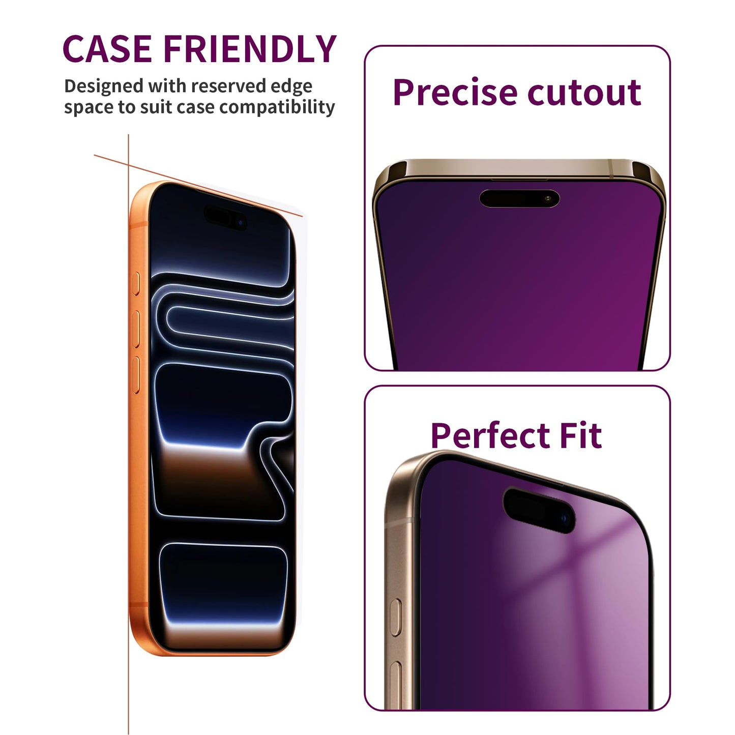 2 Pack Privacy Screen Protector for iPhone 17 Pro Max Tempered Glass 6.9'' Private Saver Anti-Spy Eye Protection Anti-Scratch Full Coverage No Bubble