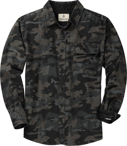Legendary Whitetails Mens Flannel Long Sleeve Button Down 100% Cotton Shirt