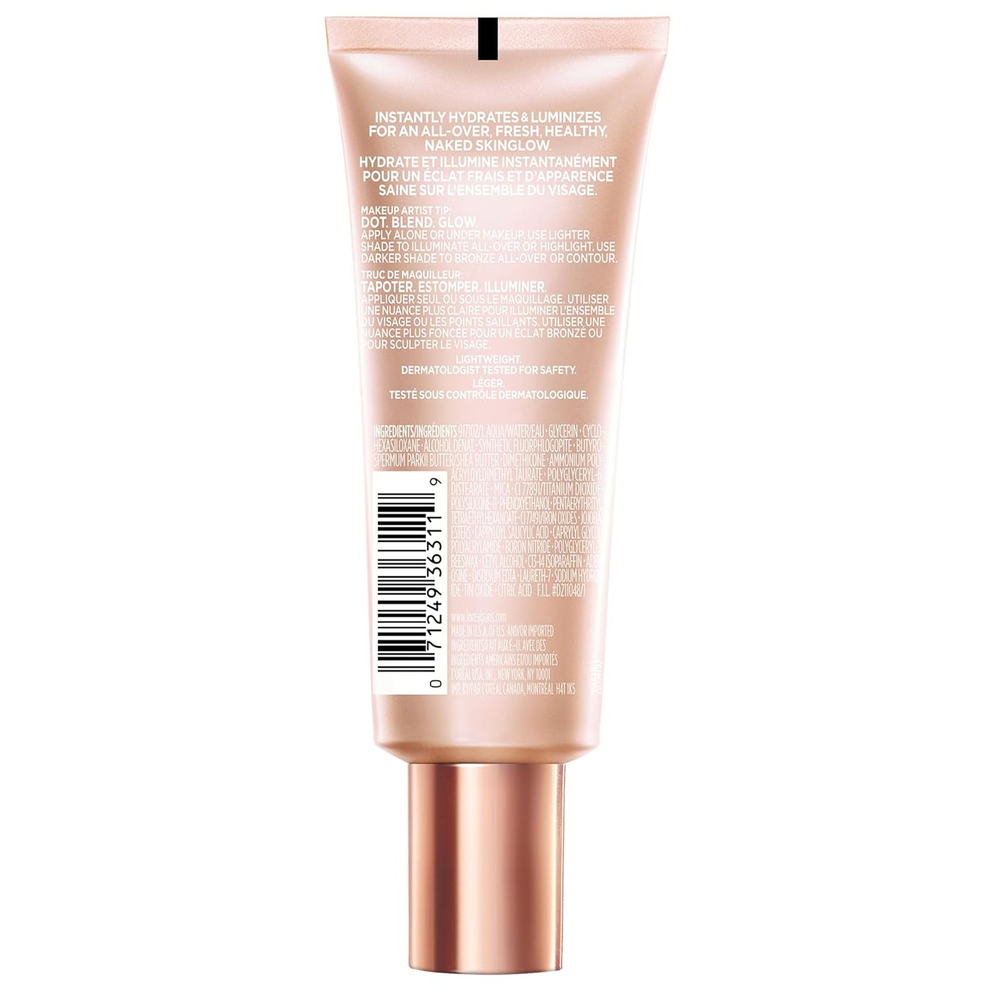 L'Oreal Paris Makeup True Match Lumi Glotion, Natural Glow Enhancer, Illuminator Highlighter, Bronzing Drops For a Sun-Kissed Glow, 903 Medium