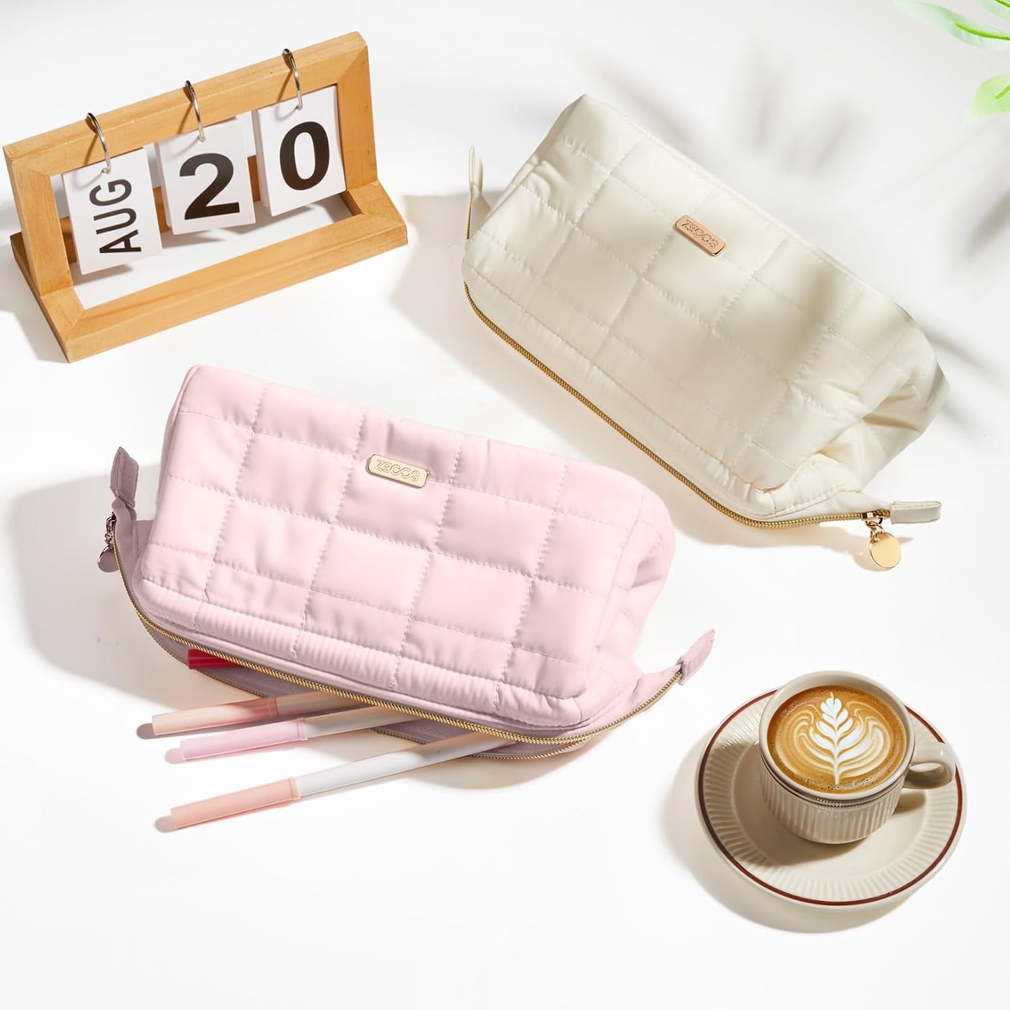 Sooez Large Pencil Case Pouch, Soft Pencil Bag with Zipper, Pen Bag