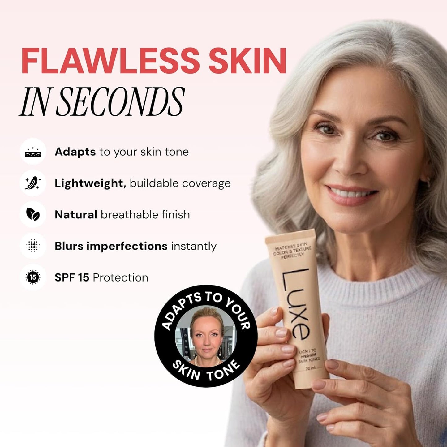 Luxe Color Changing Foundation – Medium