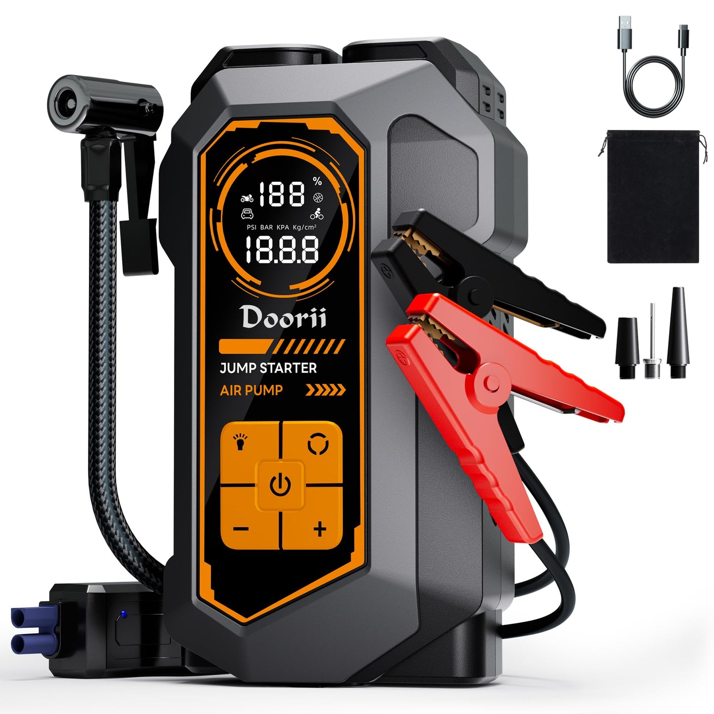 10000A Jump Starter, 24V 155WH Car Jump Starter Battery Pack for All Gas & All Diesel Engine, Portable Truck Jump Starter, Power Station for Camping Essentials (V10-1)