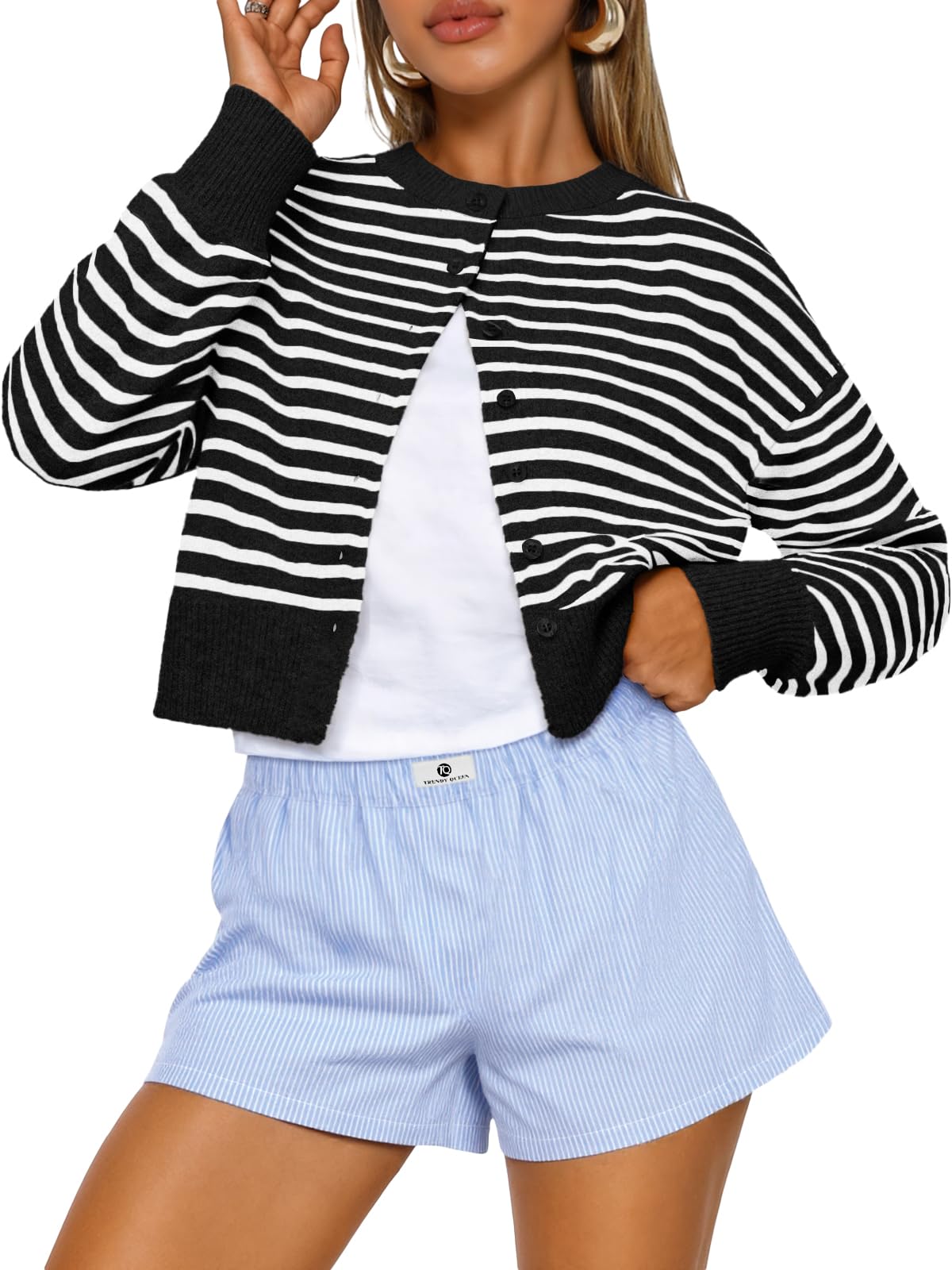 Trendy Queen Cropped Cardigan Sweaters for Women Fall Fashion Clothes 2026