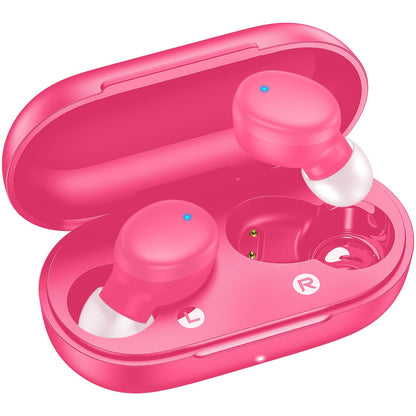 kurdene Wireless Earbuds Bluetooth 5.3 in Ear Buds Light Weight Headphones,Deep Bass Sound,Built in Mics Headset,Clear Calls Earphones for Sports Workout Glossy Black