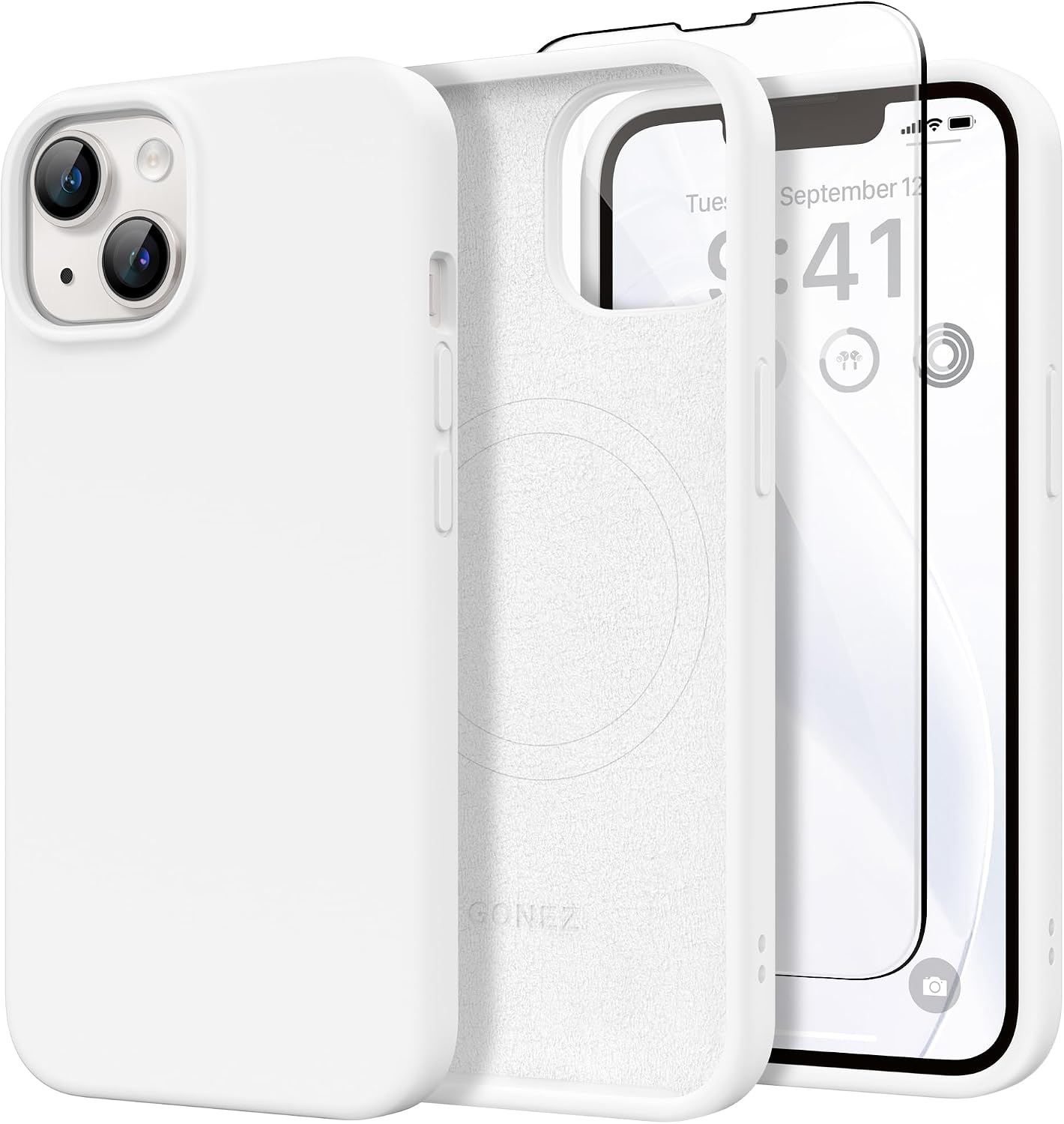 GONEZ Magnetic for iPhone 17 Pro Max Case, Silicone Cover Stone