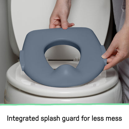Ingenuity My Size Potty Pro 2-in-1 Potty Training Toilet, Floor Potty with Removable Potty Seat for Standard Toilets, Realistic Flushing Sound, for Toddlers Ages 18+ Months, Up to 50 lb