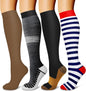 Laite Hebe 4 Pairs-Compression Socks for Women&Men Circulation-Best Support for Nurses,Running,Athletic