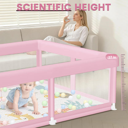 Hiaksedt Baby Playpen 50x50 Inch, Play Pens for Babies and Toddlers