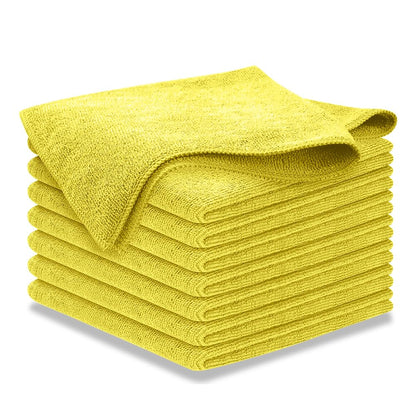 USANOOKS Microfiber Cleaning Cloth Grey - 12 Pcs (12.5"x12.5") - High Performance - 1200 Washes, Ultra Absorbent Microfiber Towel Weave Grime & Liquid for Streak-Free Mirror Shine - Car Washing Cloth