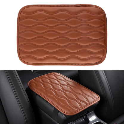 Amiss Car Center Console Cover, Upgraded Leather Car Armrest Cushion with 2 Storage Pockets, Universal Waterproof Cushion Pad, Non-Slip Car Interior Accessories, Fits Most Sedans SUVs Trucks (Black)