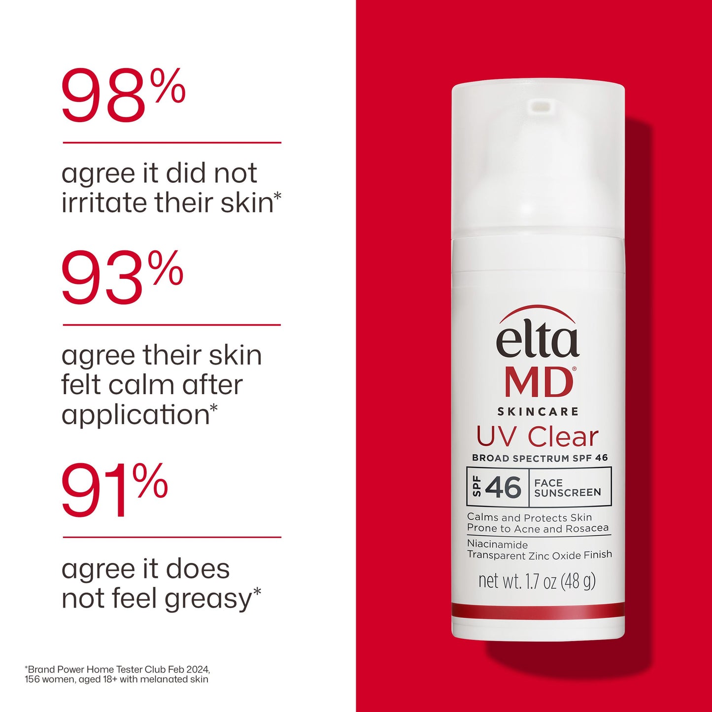 EltaMD UV Clear Face Sunscreen with Zinc Oxide, Oil-Free, SPF 46 and SPF 50