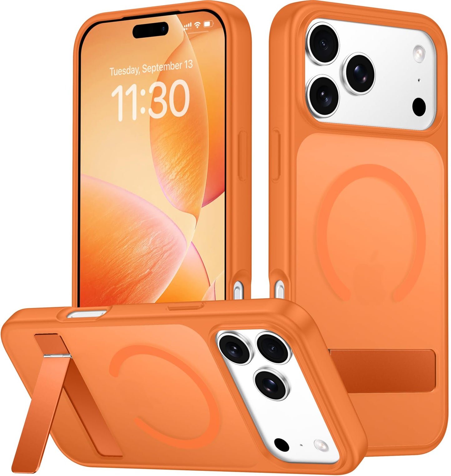 SPIDERCASE Magnetic for iPhone 17 Pro Max Case,with Kickstand,Clear