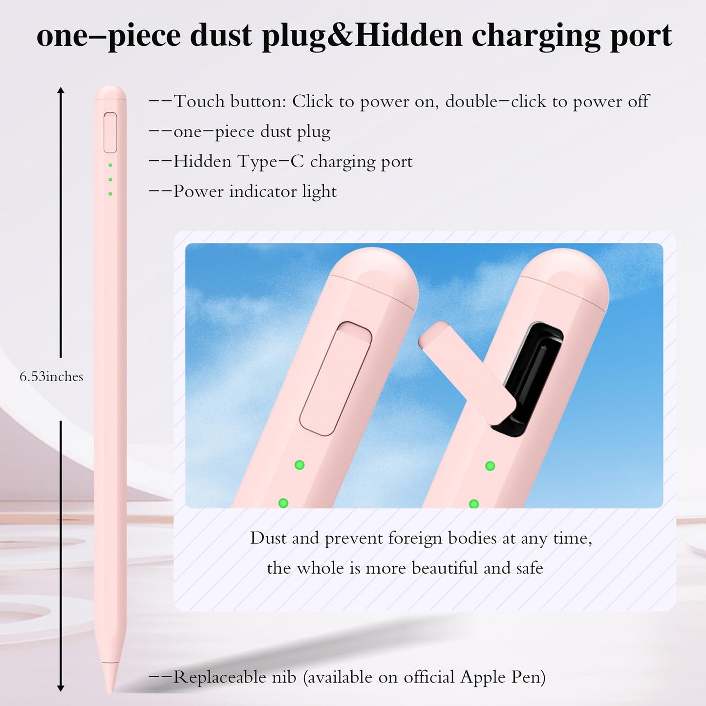 Stylus Pen for iPad11&10thGen,14Mins Faster Charge, with Pencil Holder,Palm Rejection, Tilt Sensitivity, for iPad Air11&13-inch(M3/M2), iPad Pro 11&13-inch (M4),iPad 6-11th,iPad Pro 11/12.9 inch