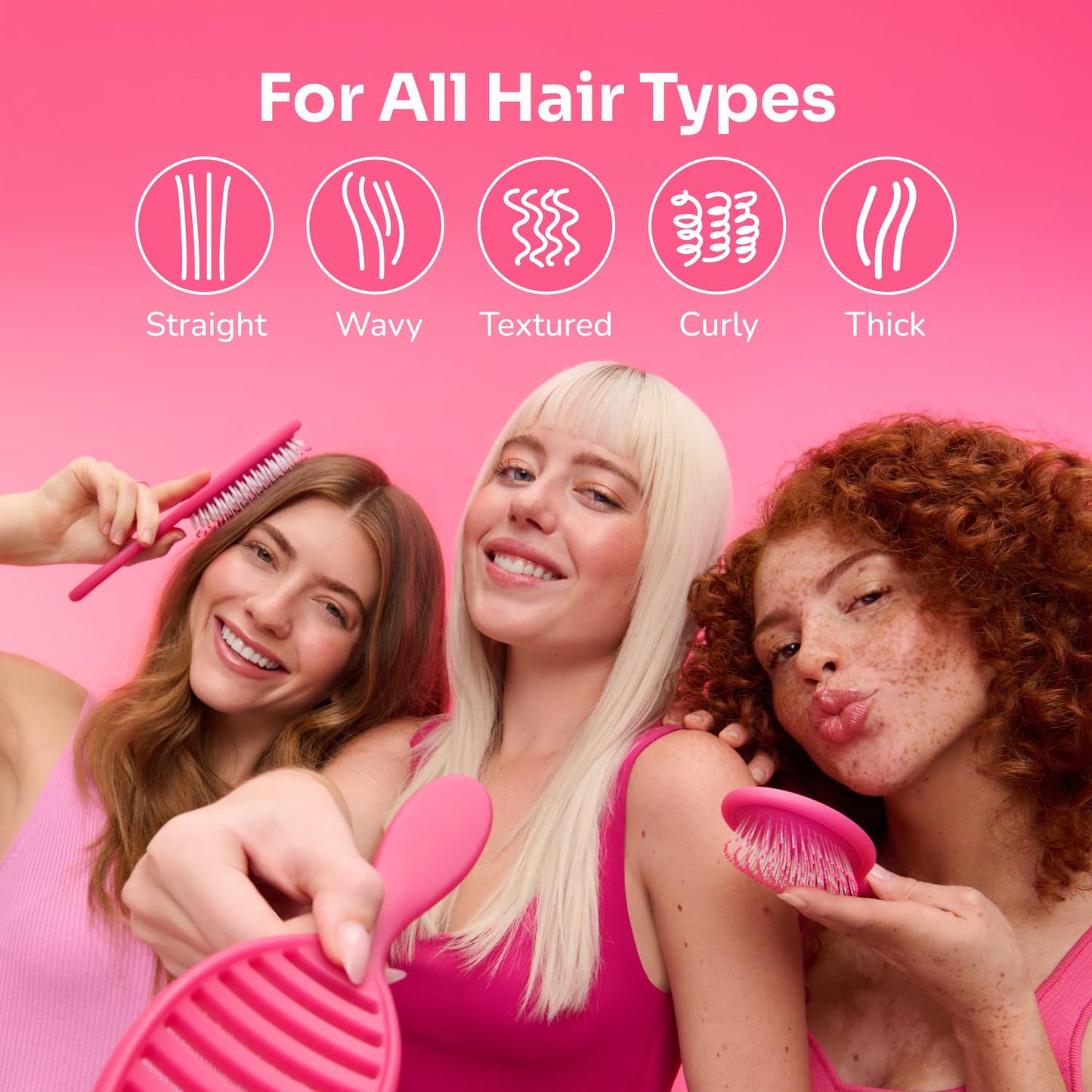 Wet Brush Original Detangler Hair Brush, Sky, For All Hair Textures