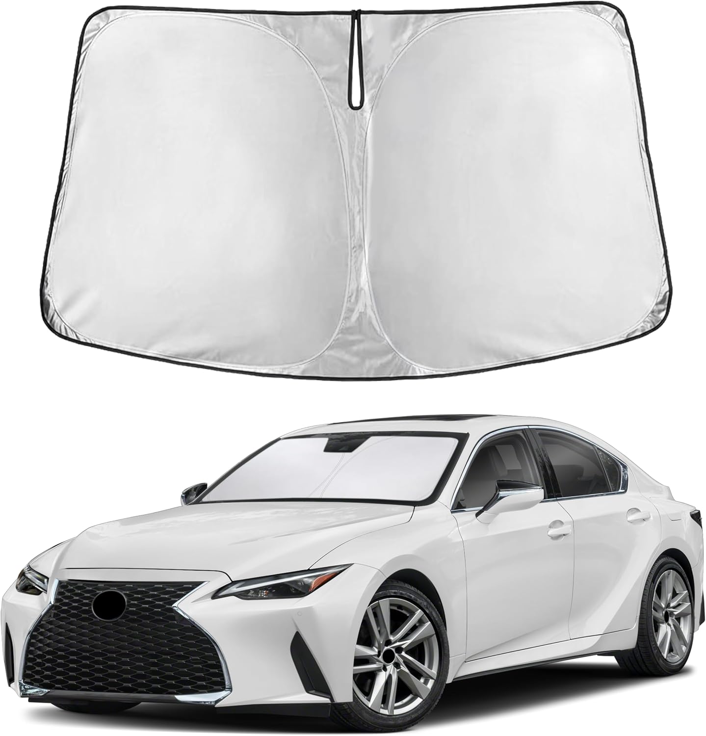 Econour Car Windshield Sun Shade, Front Window Sun Blocker for SUVs,Sedan