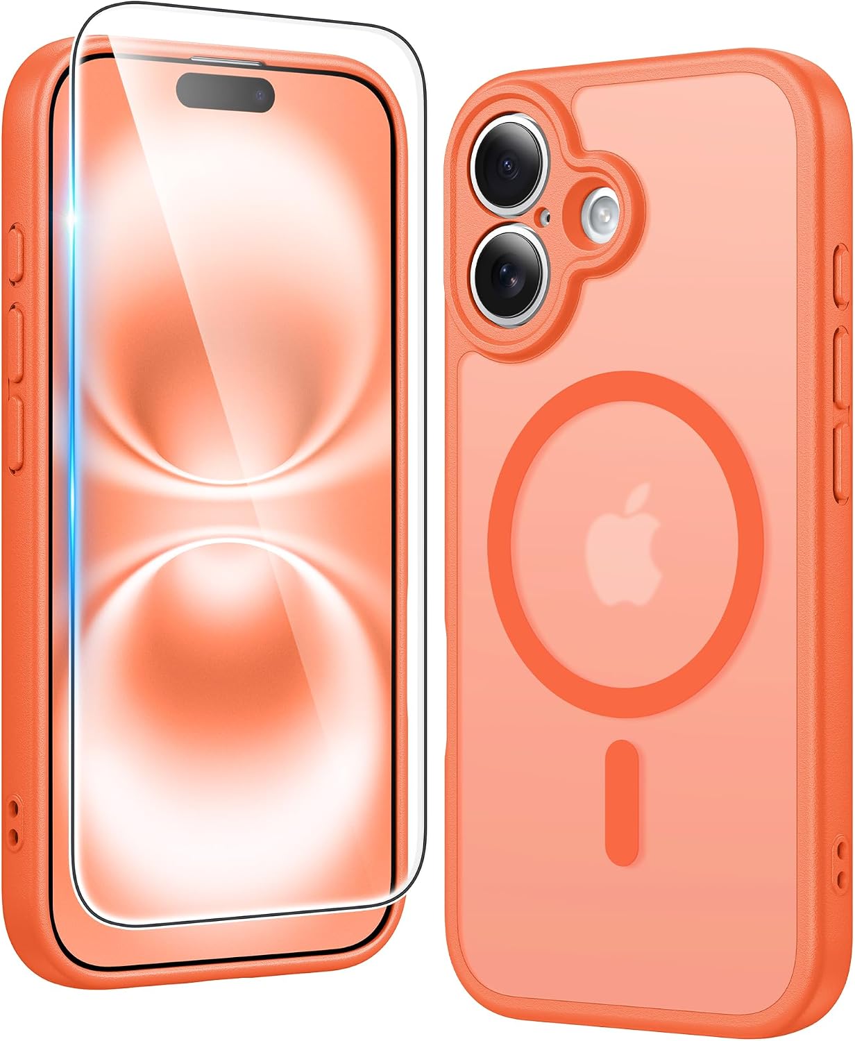 FNTCASE for iPhone 17 Pro Case Clear Magnetic with Screen Protector