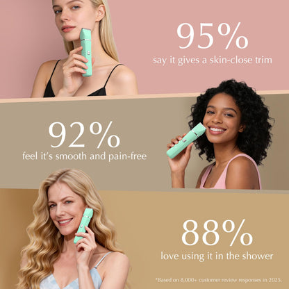 Risina 2-in-1 Bikini Trimmer for Women, Women's Electric Razor, Face Shaver