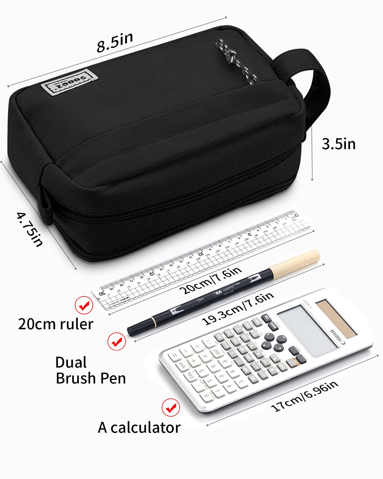 Sooez Original High Capacity Pencil Case, Big Pencil Bag Pouch Organizer