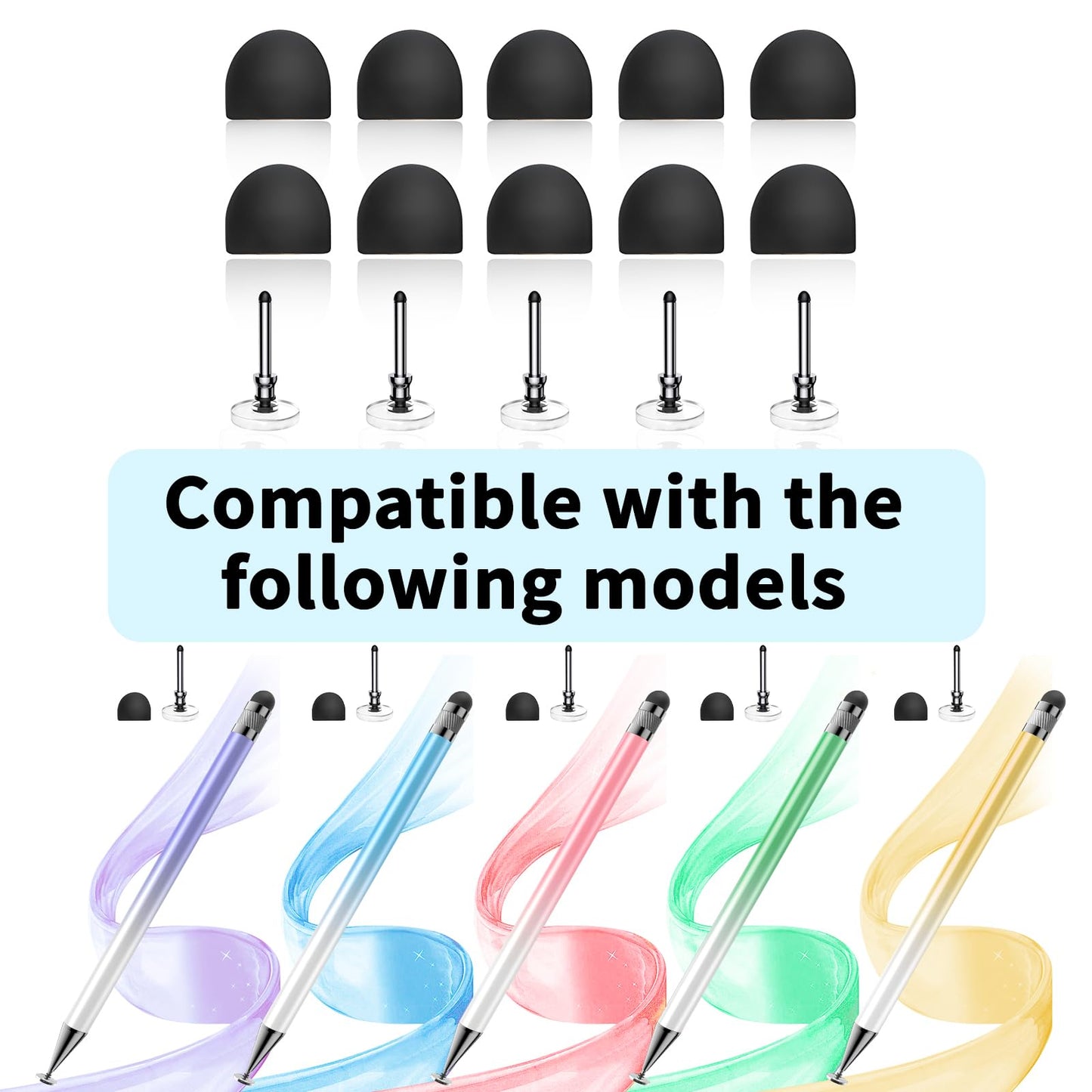 Bopomofo Stylus(5 Pcs),2-in-1 Stylus Pen for Touchscreen,Stylus Pen