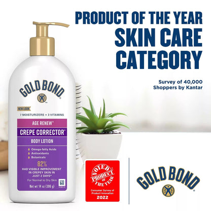 Gold Bond Age Renew Crepe Corrector Body Lotion, 14 Oz